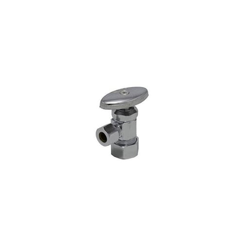 PROFLO® 5/8 in x 3/8 in Oval Handle Angle Supply Stop Valve in Chrome Plated